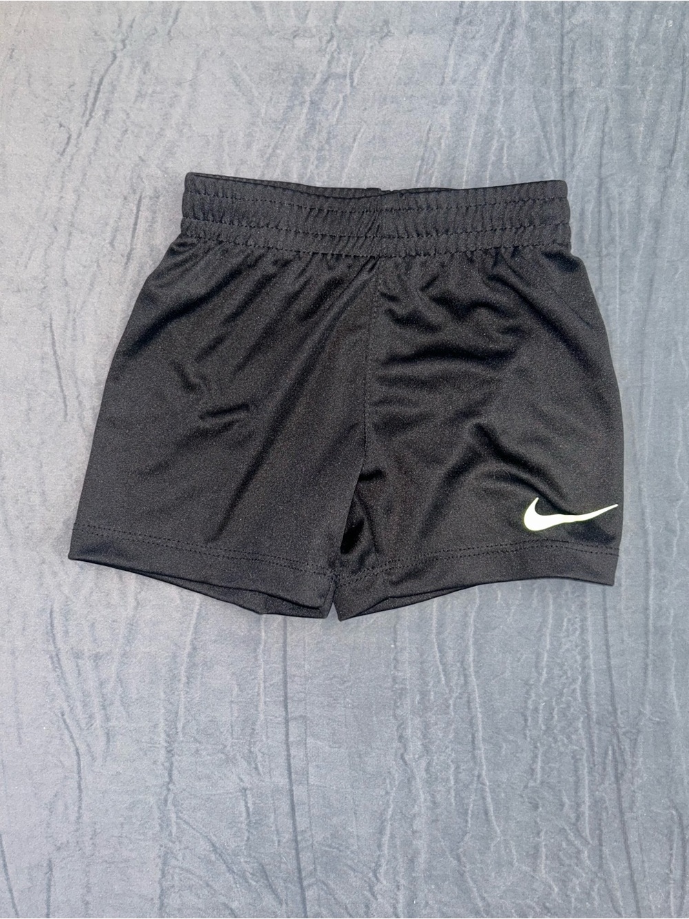 Nike Black Kids Athletic Shorts with White Swoosh